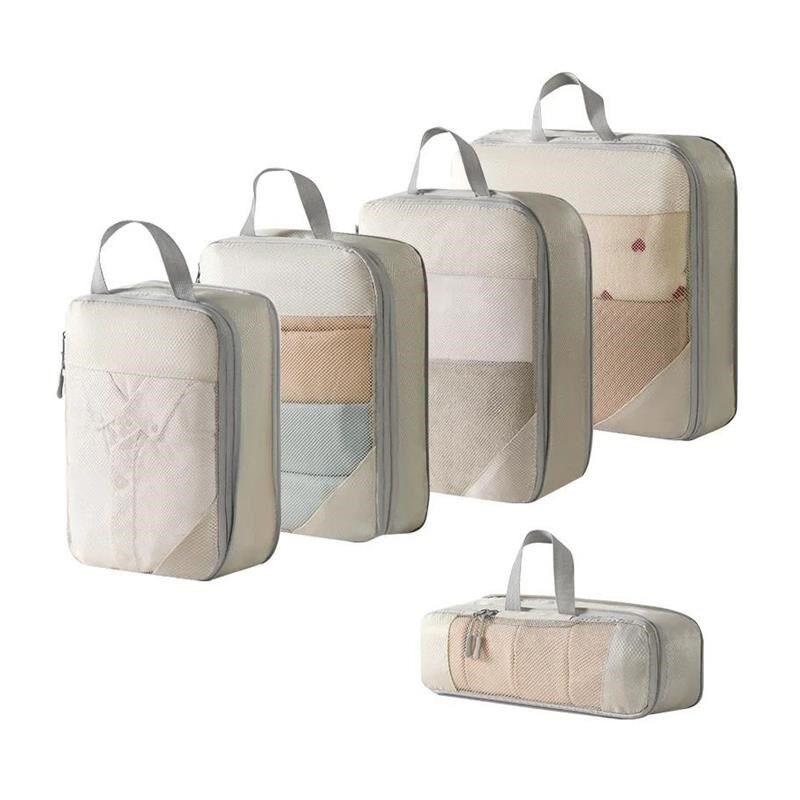 Compression Packing Cubes for Suitcases Travel Accessories E - 实物图
