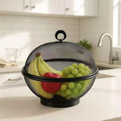 1pc 10 Inch Food Cover with Mesh Lid Fly Proof Fruit Basket