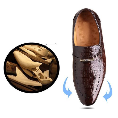 2023 New Mens Casual Shoes Classic Low-Cut Embossed Leather