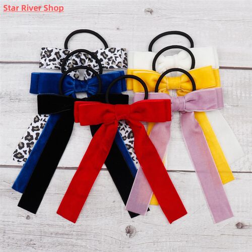 Korean Girl Hair Rope Velvet Scrunchie Leopard Elastic Hair