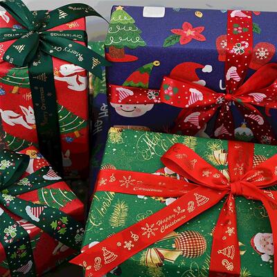 Roll Christmas wrapping paper 10 meters 5 meters圣诞包装纸
