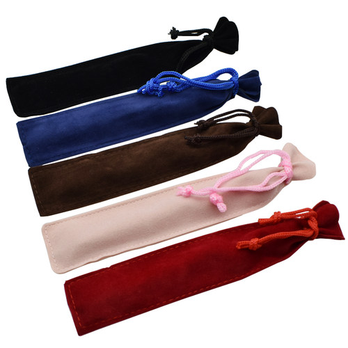 5 Pieces/Lot Velvet Drawstring Pen Bag Pouch Small Cloth Pen