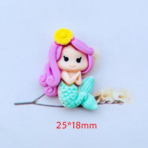 20Pcs New Cute Resin Mini Cartoon Princess Flat Back Cabocho
