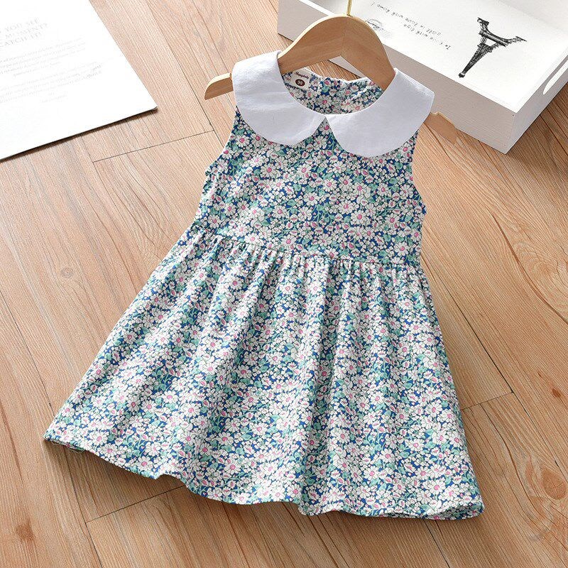 Summer Sleeveless Floral Dress for Girls 2025 Kids图片