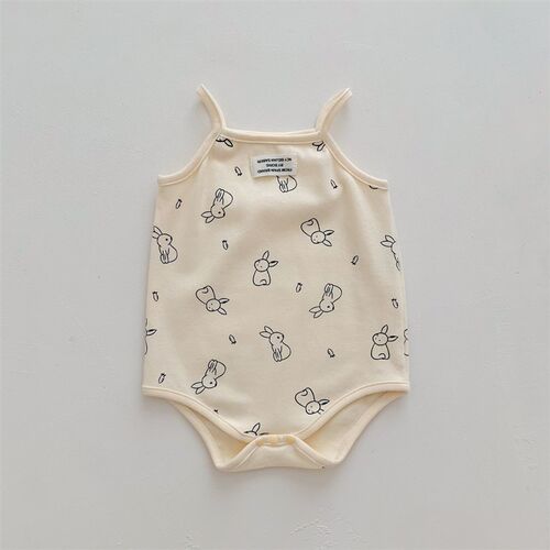 Baby Printed Plaid Romper Newborn Summer Thin Vest Triangle