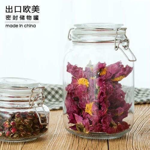 Sealed glass jar storage tank bubble passionfruit honey jam