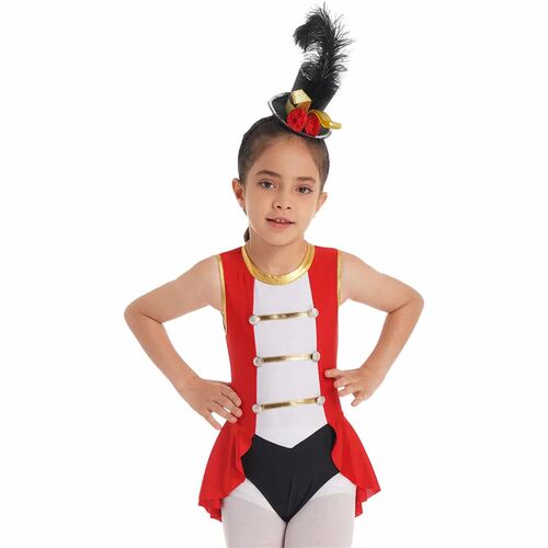 Kids Girls Circus Cosplay Costume Sleeveless Back Hollow
