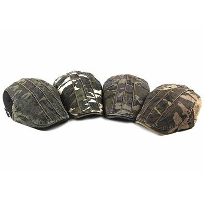 Spring Summer Newsboy Caps Men Camouflage Cotton Flat Peaked