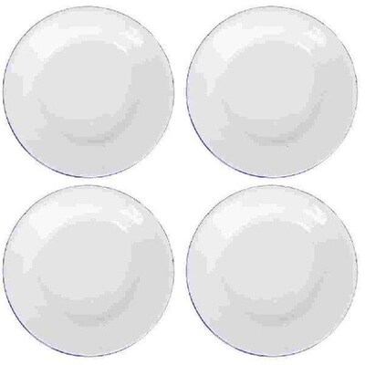 4 Pcs Platter Enamel Plate Fruits Storage Plates Appetizer