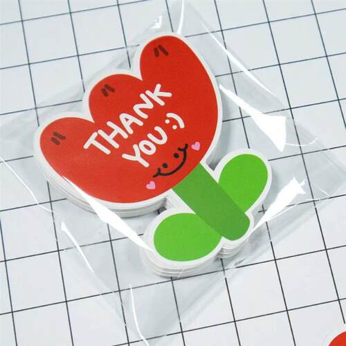 30pcs Flower Shaped Pink Thank you Thank You For The Copperp