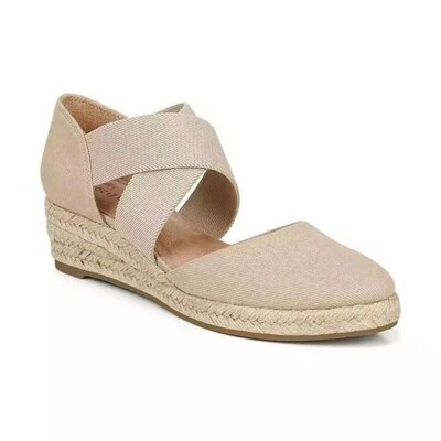 2023 Womens Closed Toe Espadrilles Wedge Sandals, Comfortab