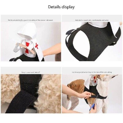 Pet Dog Cosplay Killers 3D Knight Costume Accessories Dress