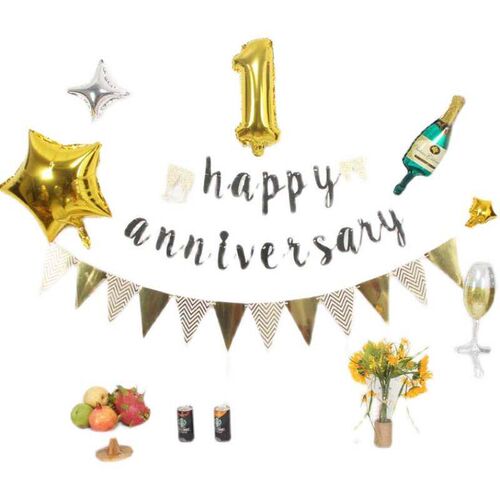 happy anniversary balloons decoration