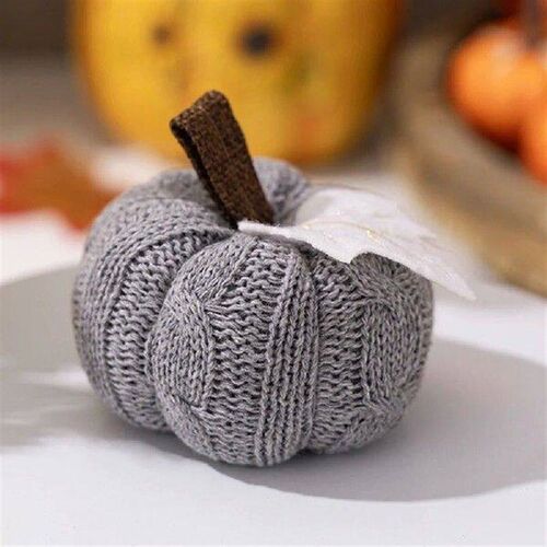Crochet Pumpkins Decoration Handmade Knitted Pumpkin Decor