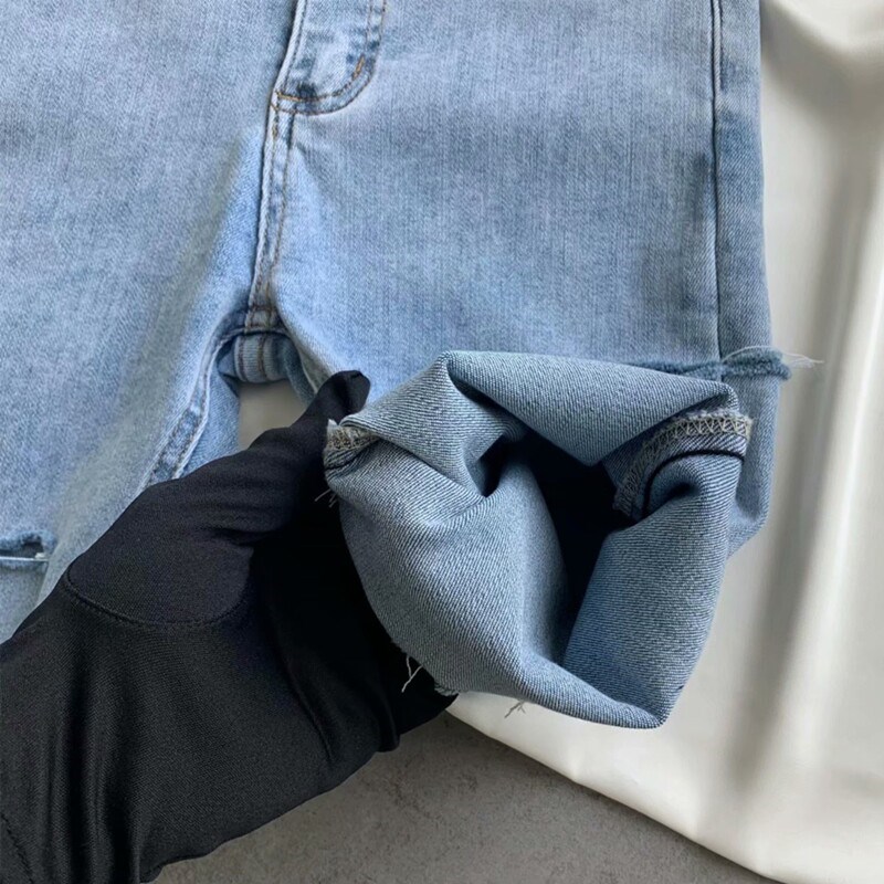 Jeans Shorts Women 2023 Summer Outfits Skinny Ripped Holes D图片