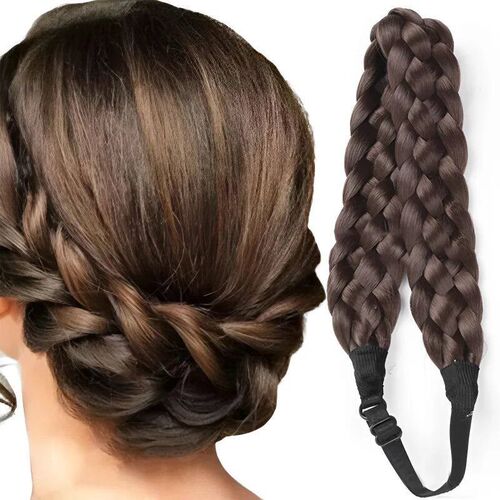 Synthetic Braided Headbands Fake Hair Plaited Hair Band Brai