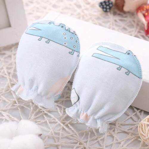 5 pairs/lot Newborn Baby Mittens Cotton Cartoon Soft Boys Gi
