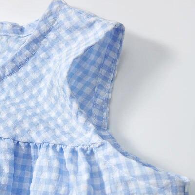 Little Maven 2024 Kids Clothes Summer Lattice Dress Baby Gir