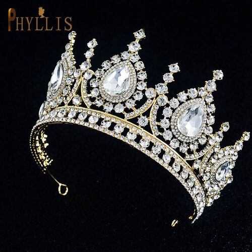 A148 Bridal Headdress Zirconia Pageant Crowns Wedding Tiara