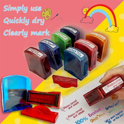 Rectangular Teacher Stamps for Grading Classroom Signature
