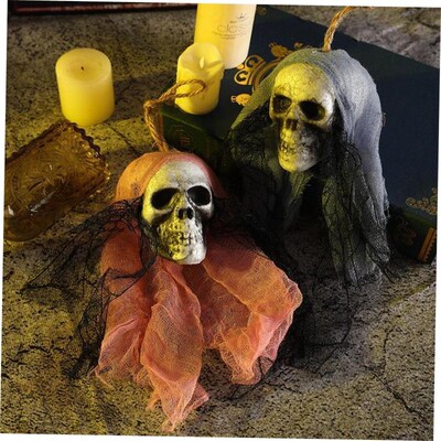 Halloween mesh skull decorations venue layout props horror