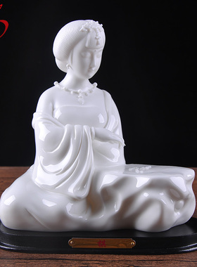 陶瓷仕女人物琴棋书画客厅装饰中式古典摆件家居饰品新房酒柜摆设