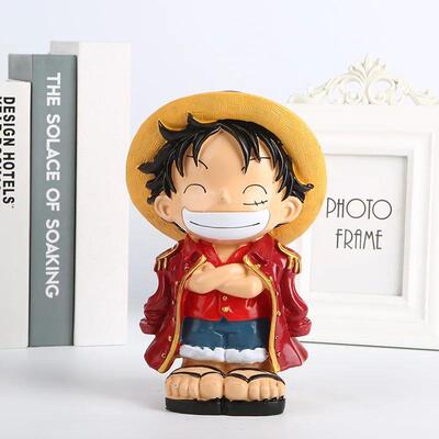 One Piece Luffy Figures Model Piggy Bank Monkey D. Luffy Act