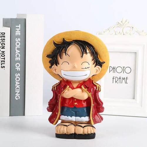 One Piece Luffy Figures Model Piggy Bank Monkey D. Luffy Act