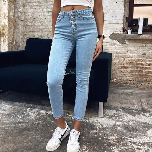 Stretch High Waist Jeans Women 2021 New Skinny Slim Fashion