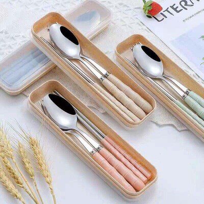 3pcs/set Tableware Set Portable Cutlery Set Dinnerware Suit