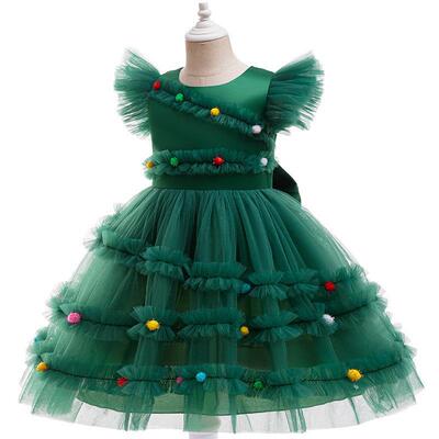 Christmas TreeChildrens Wear Performance Dress耶诞树礼服裙