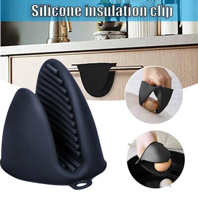 2pcs Oven Mitts Silicone Heat Resistant Pinch Mitts Anti Sca