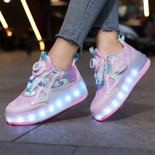 Walking shoes Girls shoes will shine skates New outdoor runn