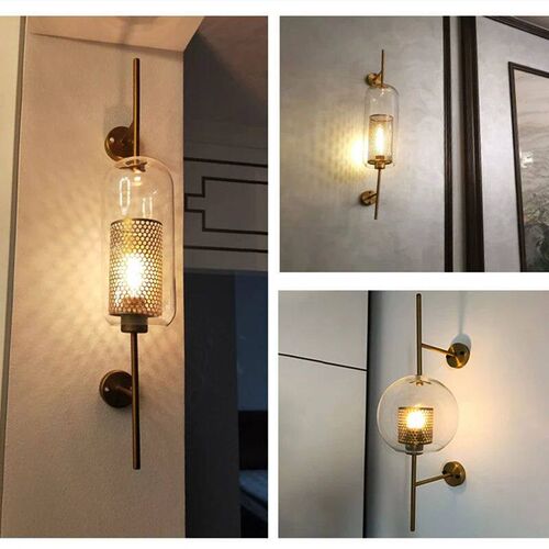 Modern Glass Wall Lamps Fixture Luminaire Sconce Lighting Be