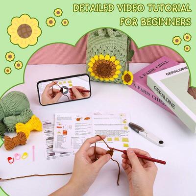Crochet Kit for Beginners Adult with Video Tutorials Include