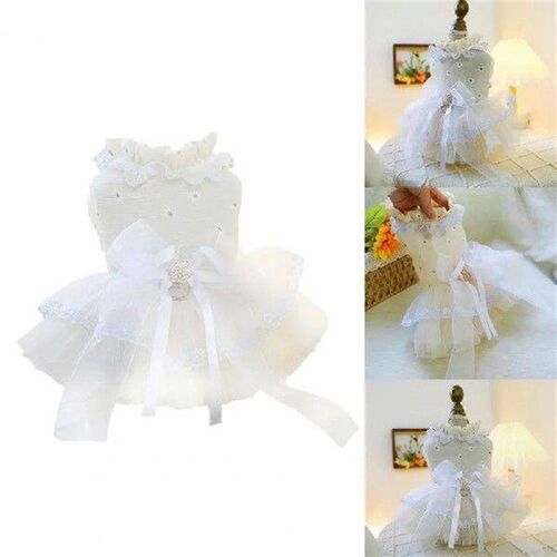 Cute Dog Dress with Bow Decoration Charming Bow Decorated
