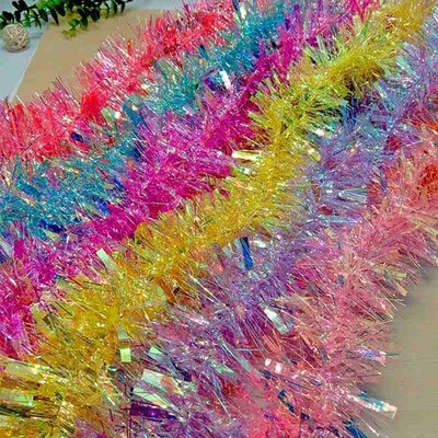 2M Foil Tinsel Christmas Tree Decoration Candy Garland New Y
