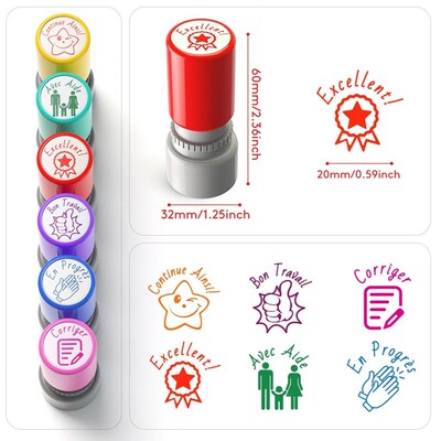 6 Teacher seals, Commendation Seal, Award Seal, Teacher Eval