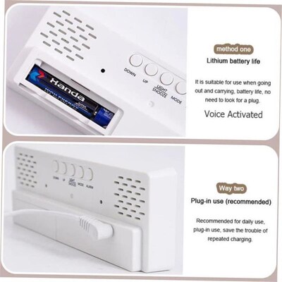 Smart LED Clock Bedside Digital Alarm Clocks Desktop Table E