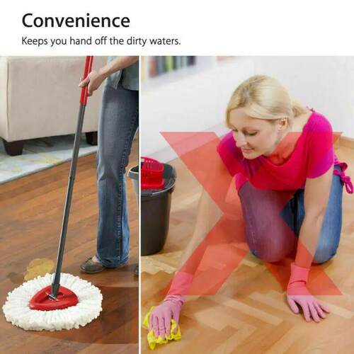 Easy Wring and Clean Floor Mop Turbo Microfibre 2in1 Replace
