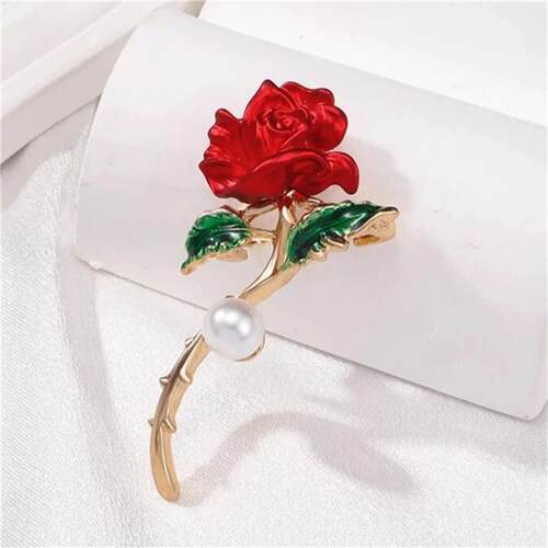 1Pc Retro Rose Brooch Korean Exquisite Pin Romantic Fashion