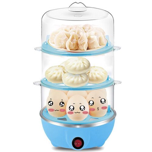 single and double layer egg boil egg steamer mini 1-7 eggs
