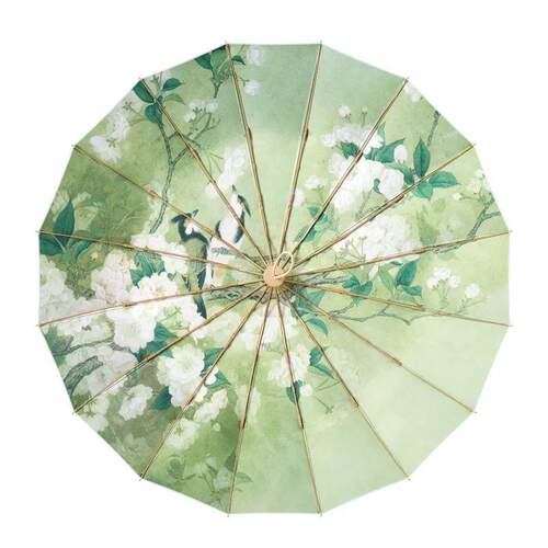 Large Sunscreen UV Sun Umbrella for Women, Printing Folding