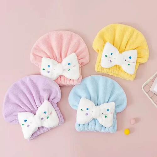 Cute Children Kids Quickly Dry Hair Wrapped Towels Dry Hair