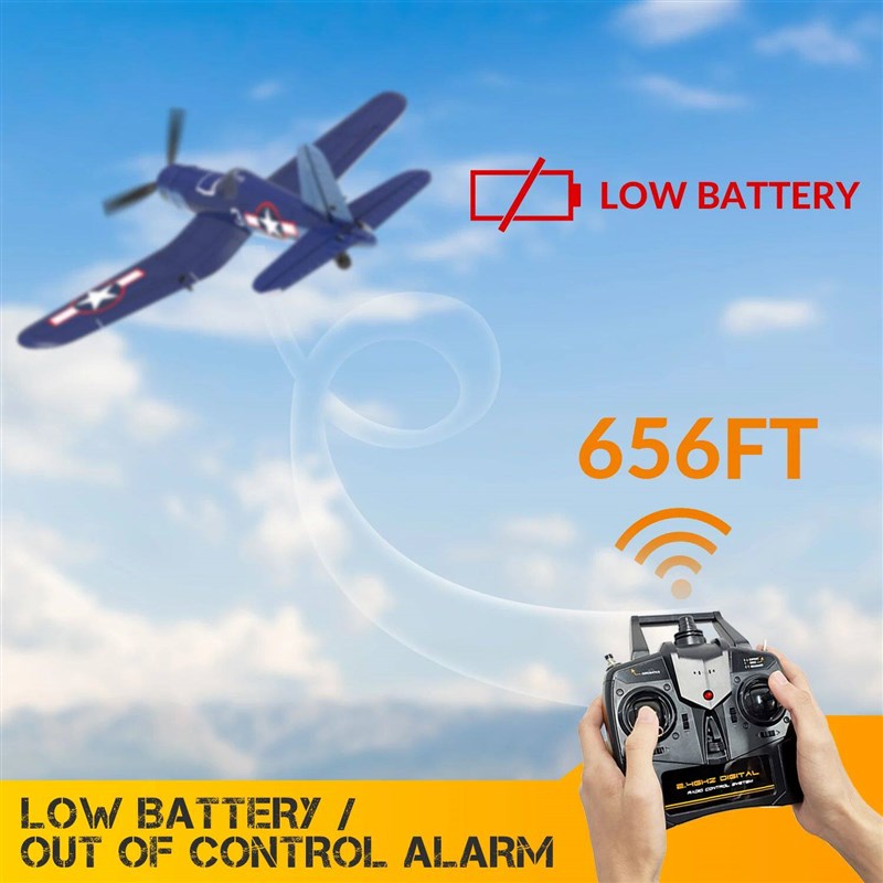 New F4U Corsair RC Plane 2.4Ghz 4CH 400mm Wingspan One-Key A - 实物图