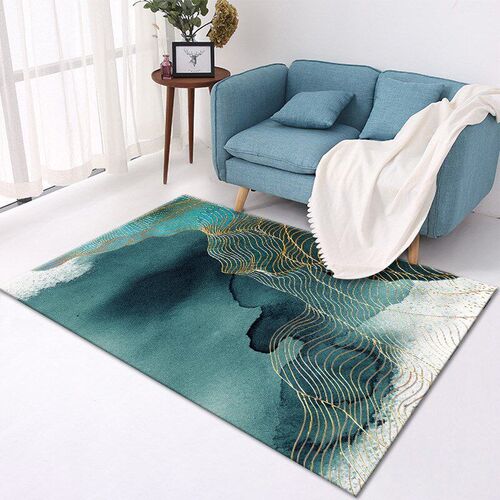 Crystal Velvet Printed 3D Carpet Nordic Geometric Living Roo