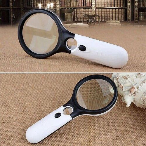 LED Light Handheld Magnifying Glass Magnifier Observation