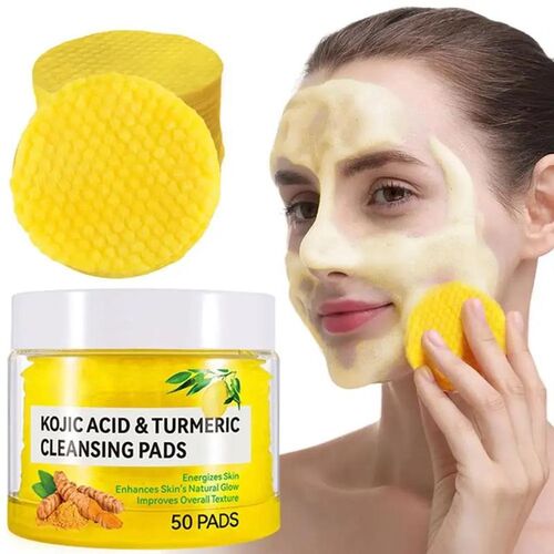 40/50pcs Turmeric Kojic Acid Cleansing Pads Exfoliating