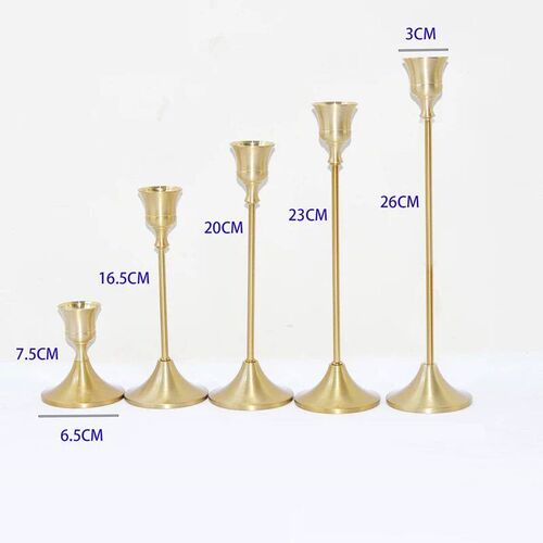 3/6/9PCS Retro Black Bronze Candle Holders Wedding Party Vin