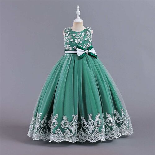 New Childrens Clothing Childrens Dress Flower Mesh Princes